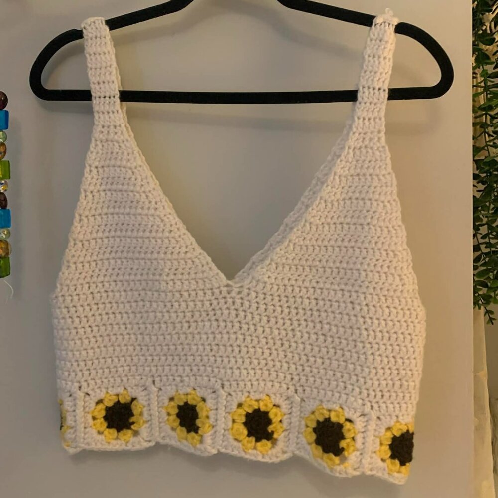Handmade Crochet Daisy Tank Top